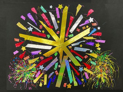 きらめく万華鏡花火 中１年 河野恭介