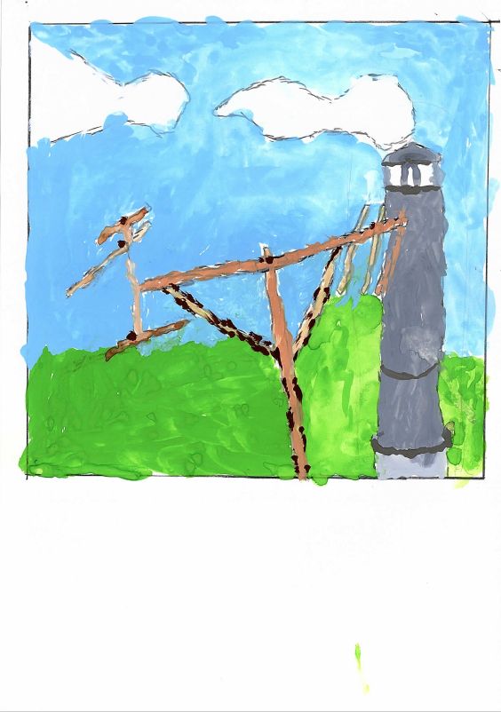 中２年　東條泰己　教室表示「屋上」