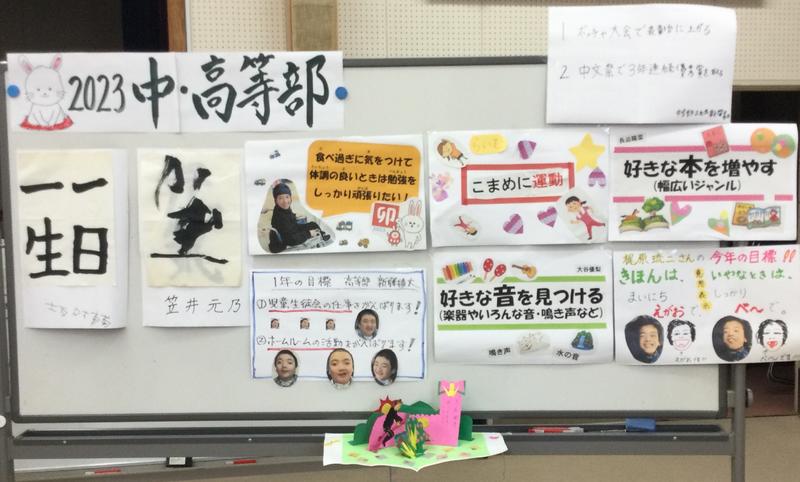 １年の目標を立てよう！(3)